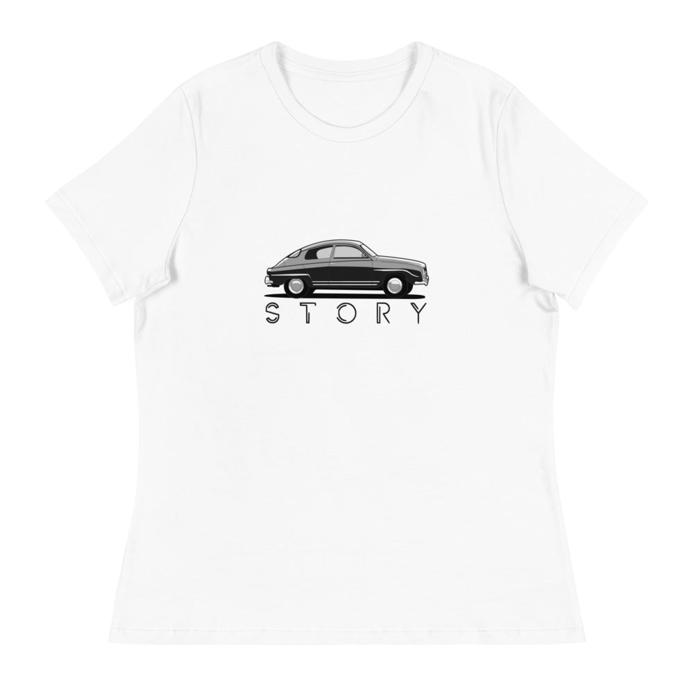 Saab Story 96 Monte Carlo Women's Relaxed White T-Shirt