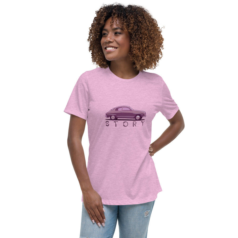 Saab Story 96 Monte Carlo Women's Relaxed Lilac T-Shirt