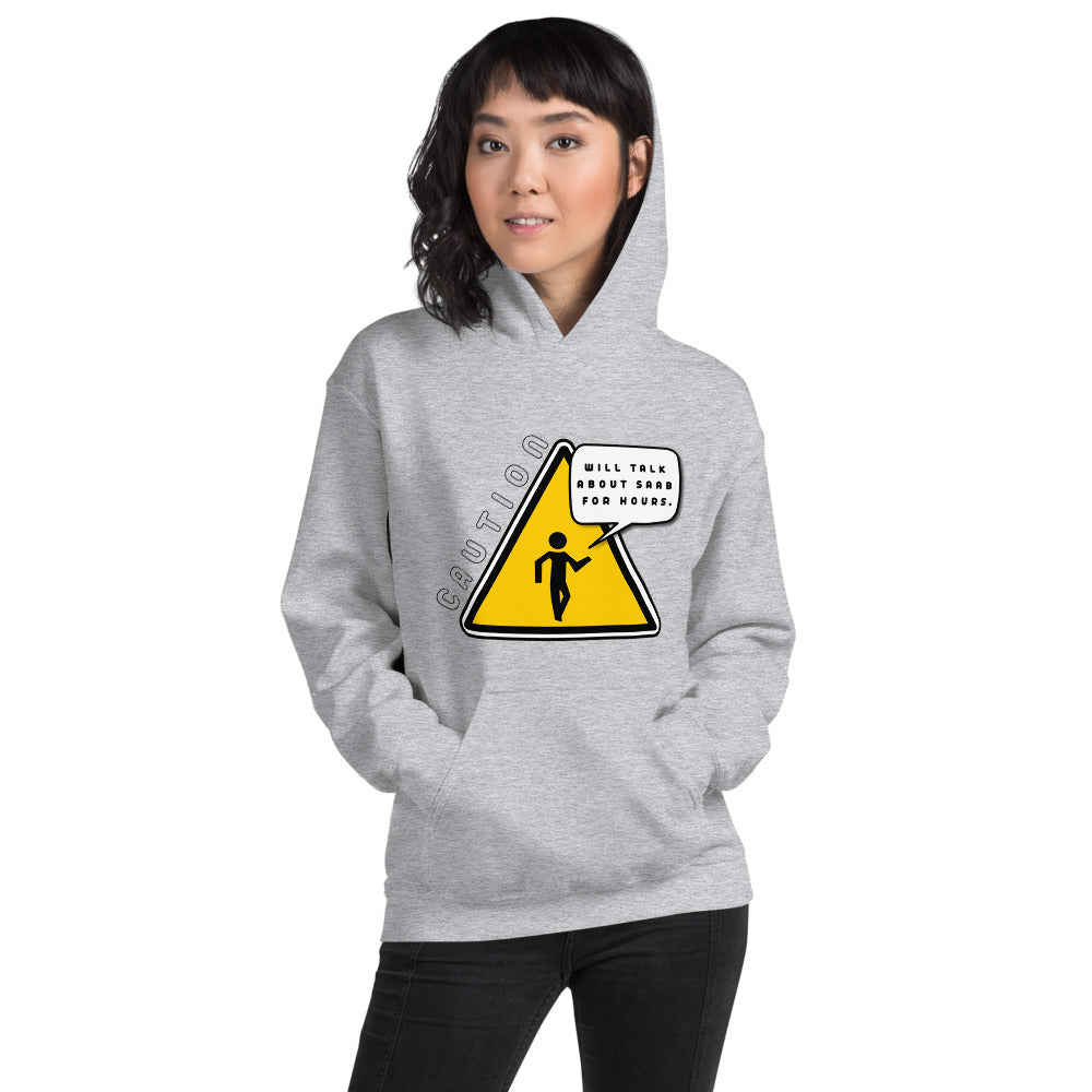 Will Talk About Saab For Hours Grey Unisex Hoodie