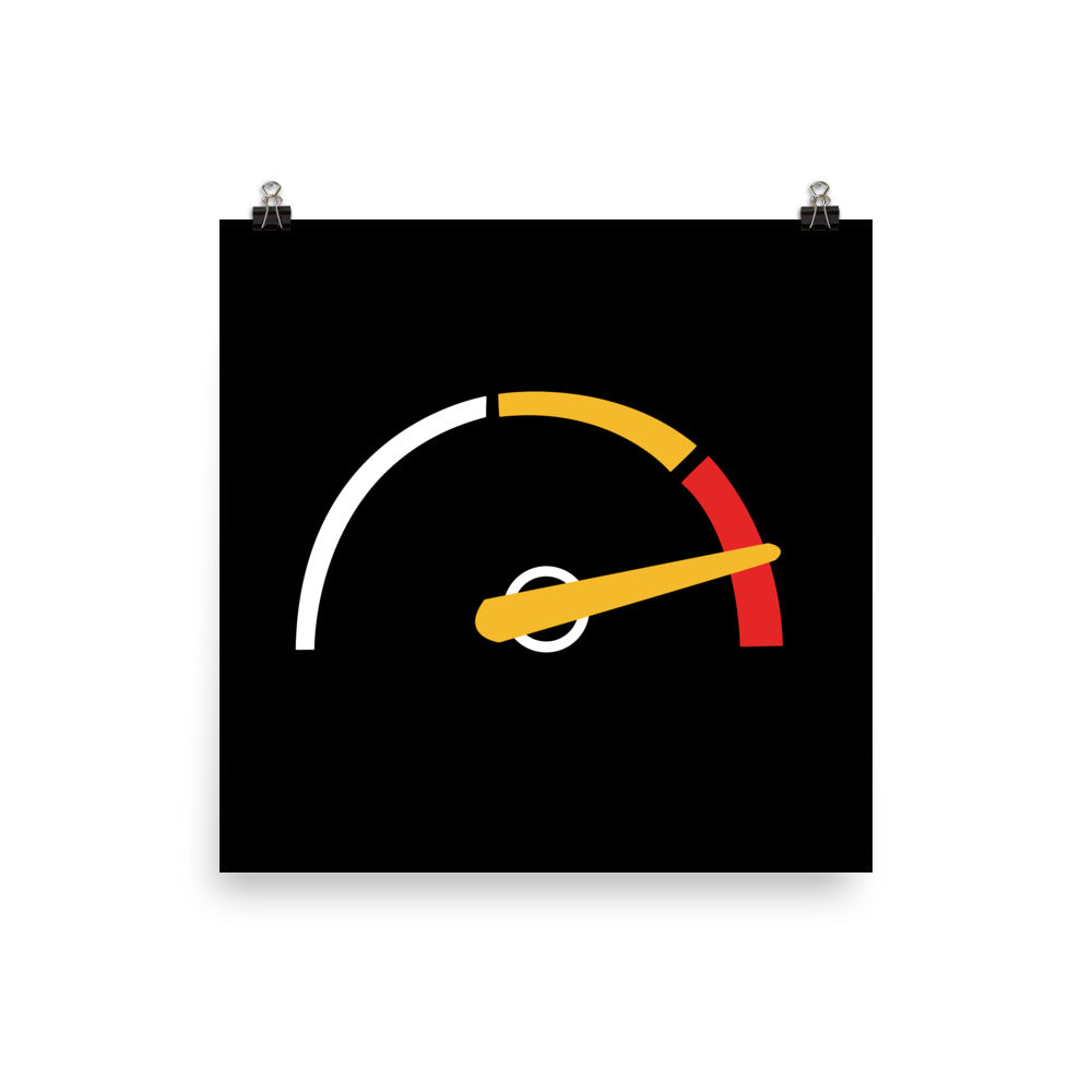 Saab Turbo Gauge 12 in. x 12 in. Poster