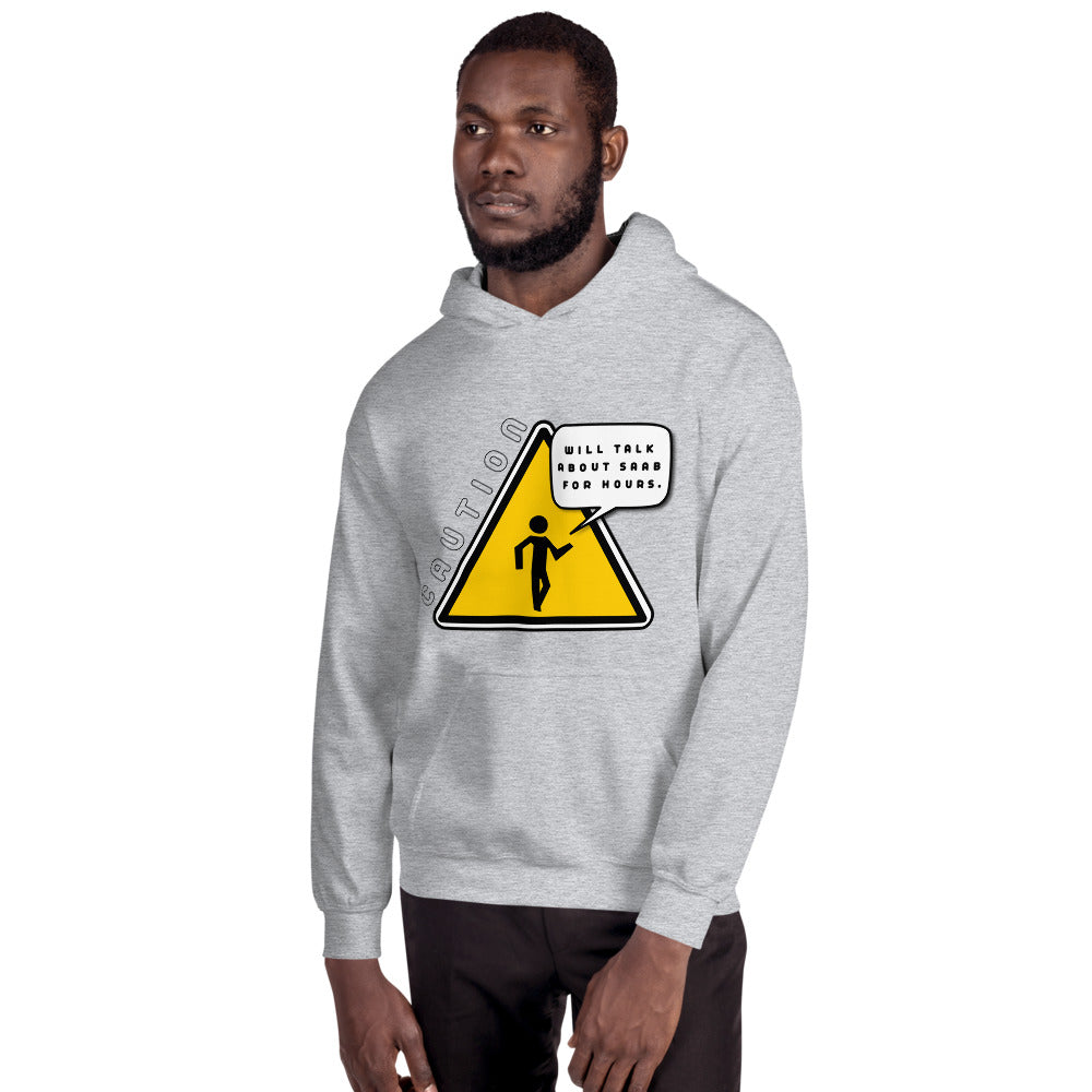 Will Talk About Saab For Hours Grey Unisex Hoodie