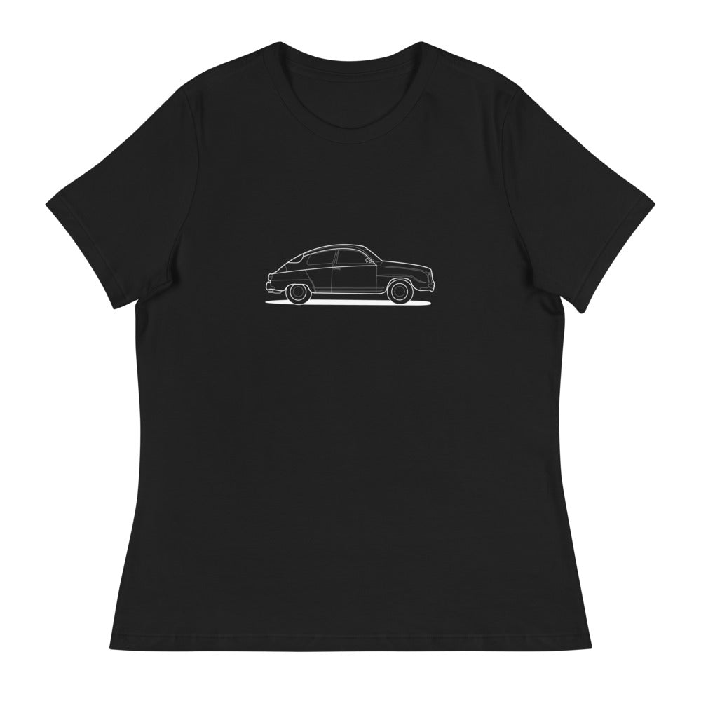 Saab 96 Monte Carlo Outline Women's Relaxed Black T-Shirt