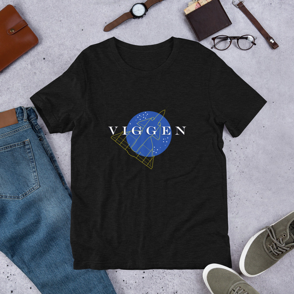 Saab 37 Viggen Plane Black Heather Unisex T-Shirt