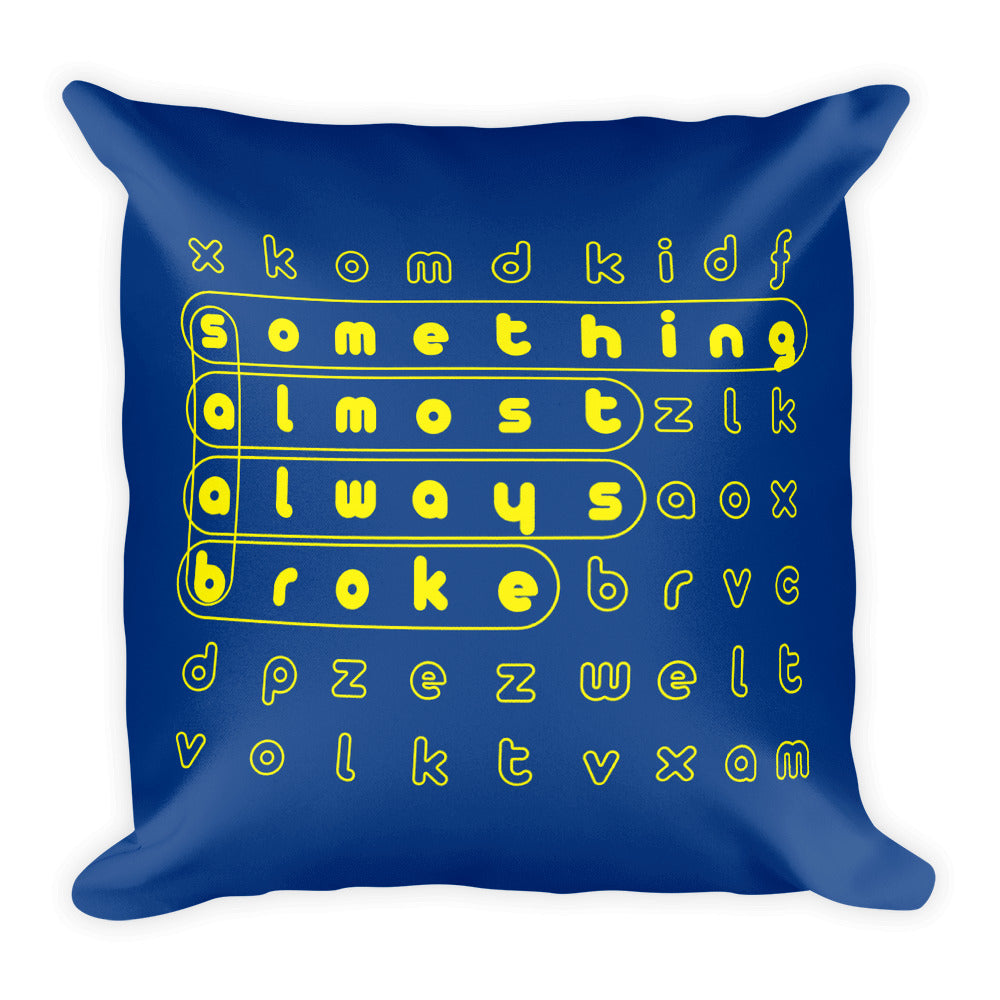 Saab S.A.A.B Something Almost Always Broke Blue 18 x 18 Throw Pillow Case