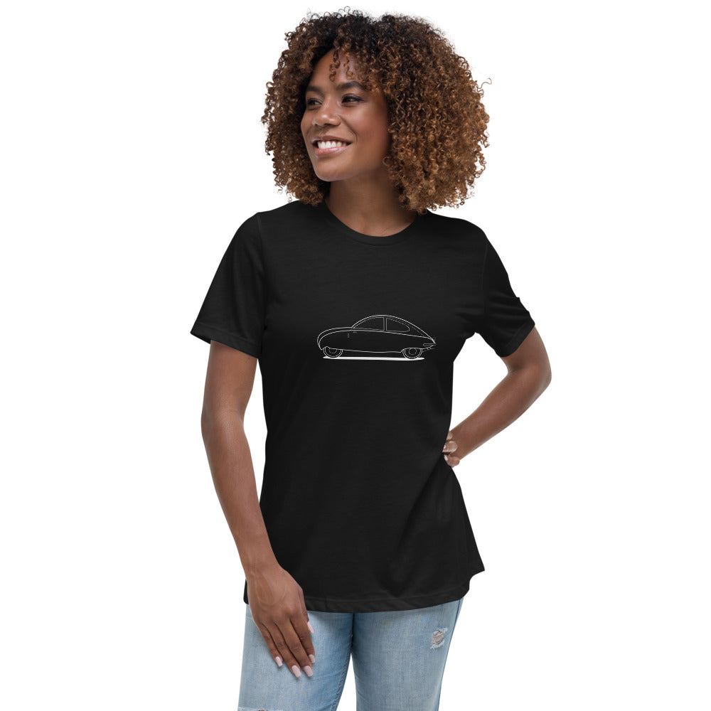 Saab Ursaab Outline Women's Relaxed Black T-Shirt