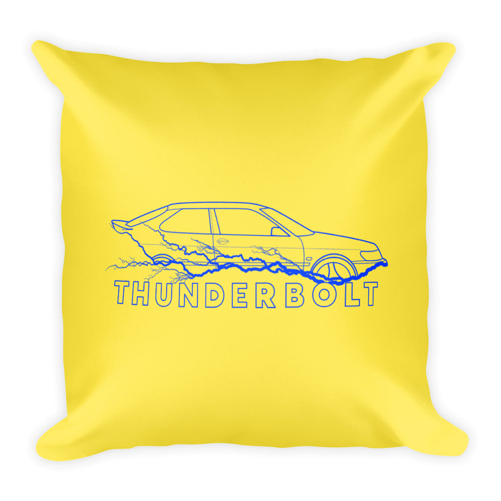 Saab 9-3 Viggen Thunderbolt Yellow 18 x 18 Throw Pillow