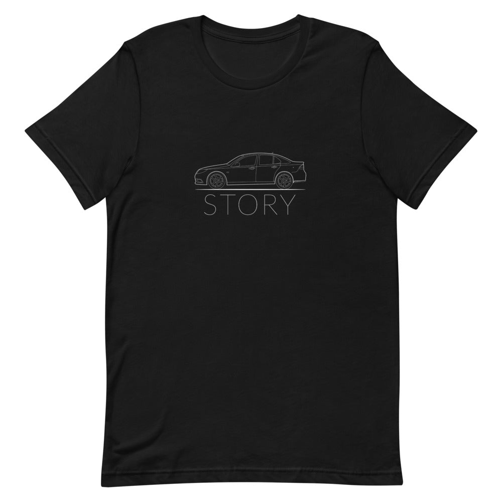 Saab 9-3 Sport Sedan Story 9440 Unisex T-Shirt (5 Colors Available)