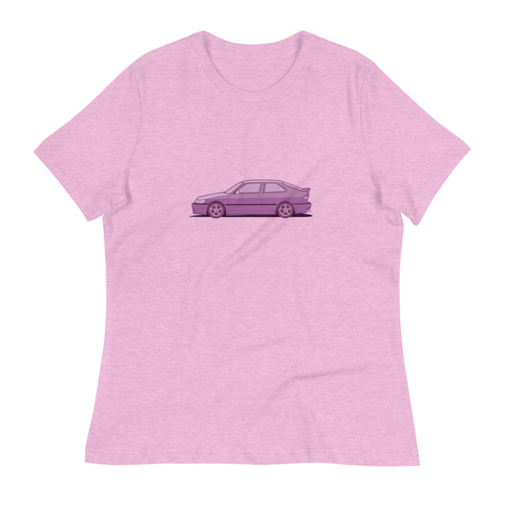 Saab 9-3 Viggen Women's Relaxed Lilac T-Shirt