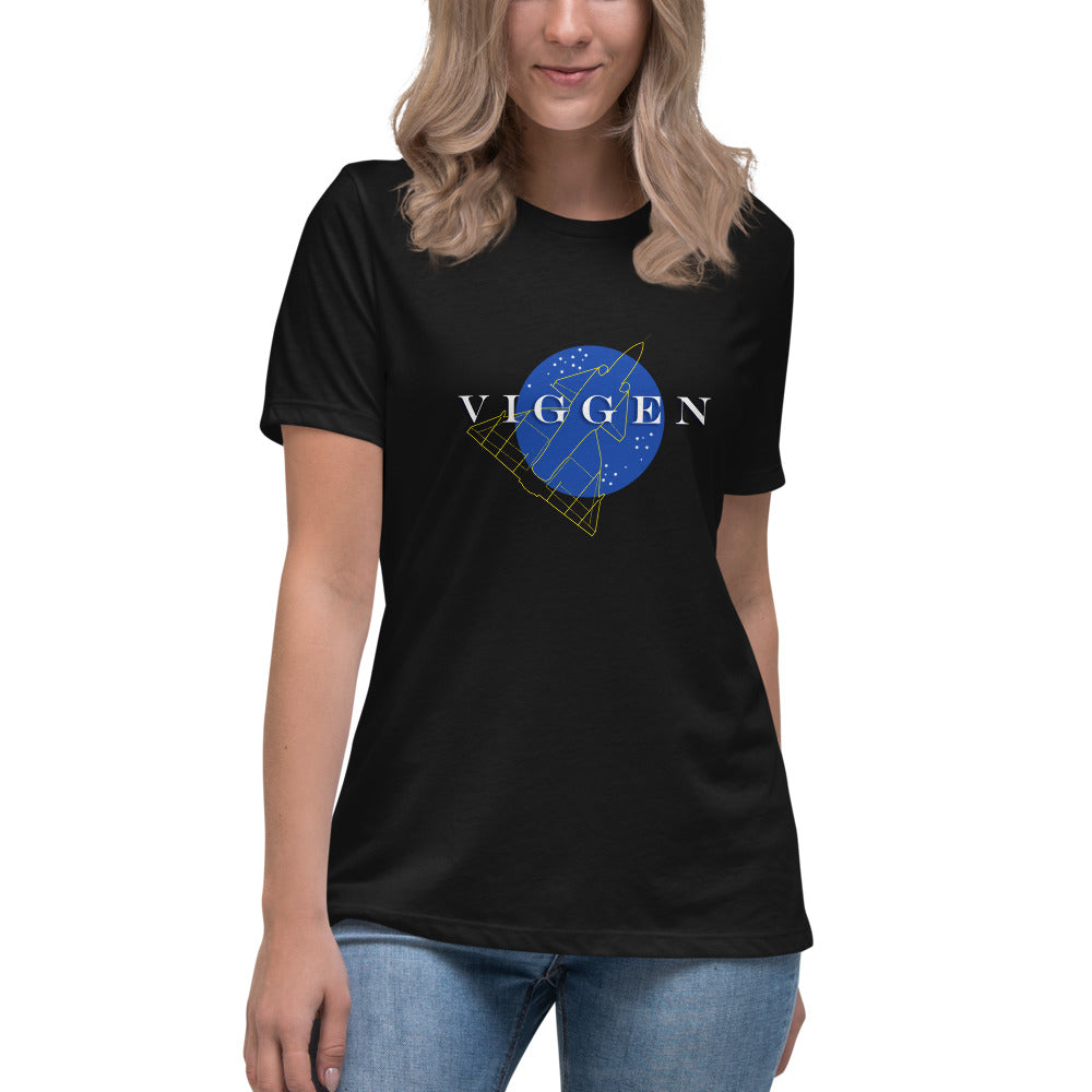 Saab 37 Viggen Plane Women's Relaxed Black T-Shirt