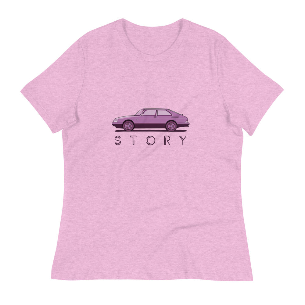 Saab 900 SPG Women's Relaxed Lilac T-Shirt