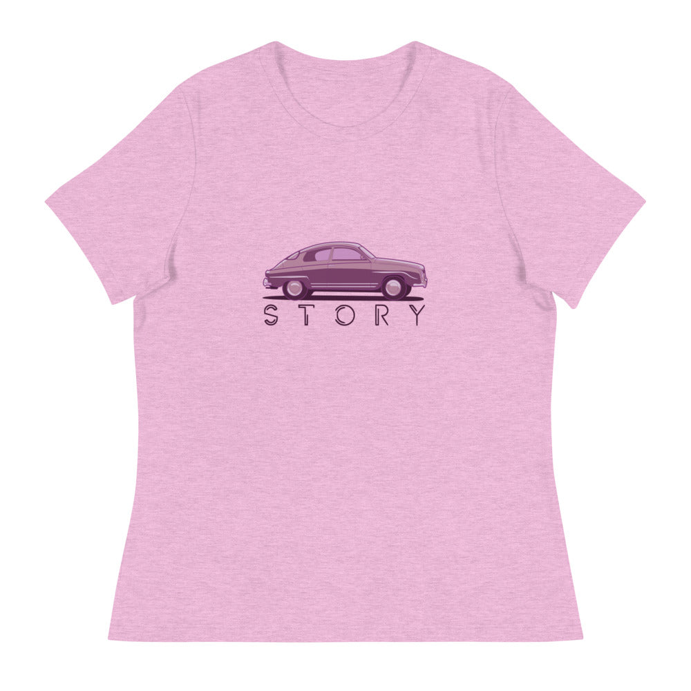 Saab Story 96 Monte Carlo Women's Relaxed Lilac T-Shirt