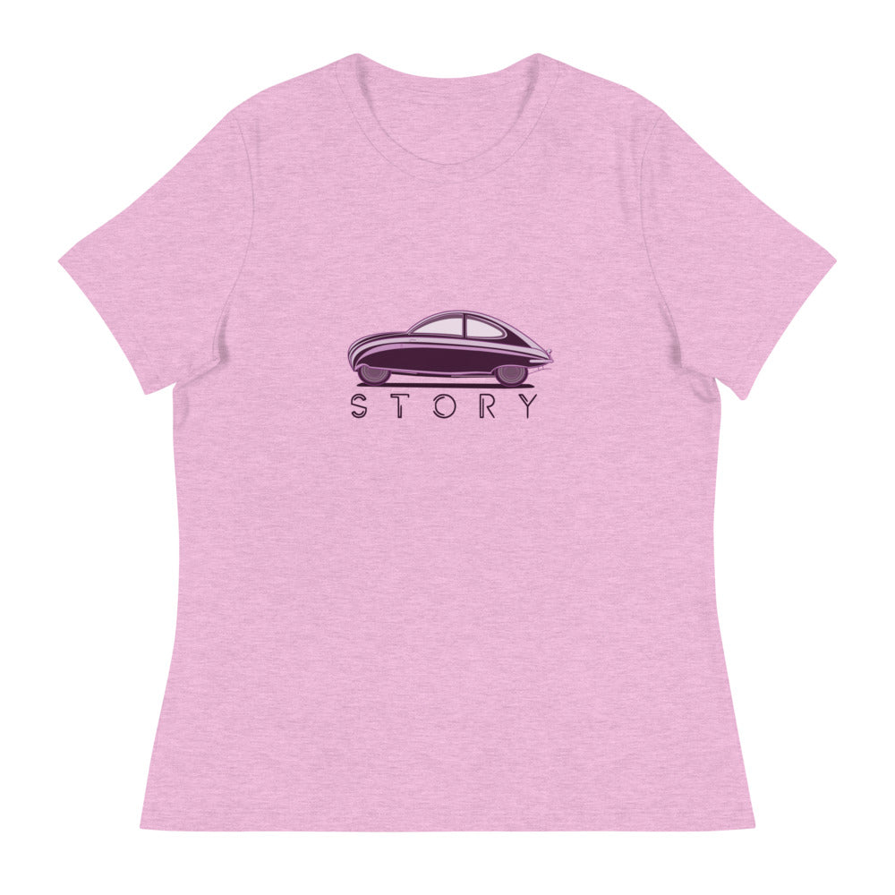 Saab Ursaab Story Women's Relaxed Lilac T-Shirt