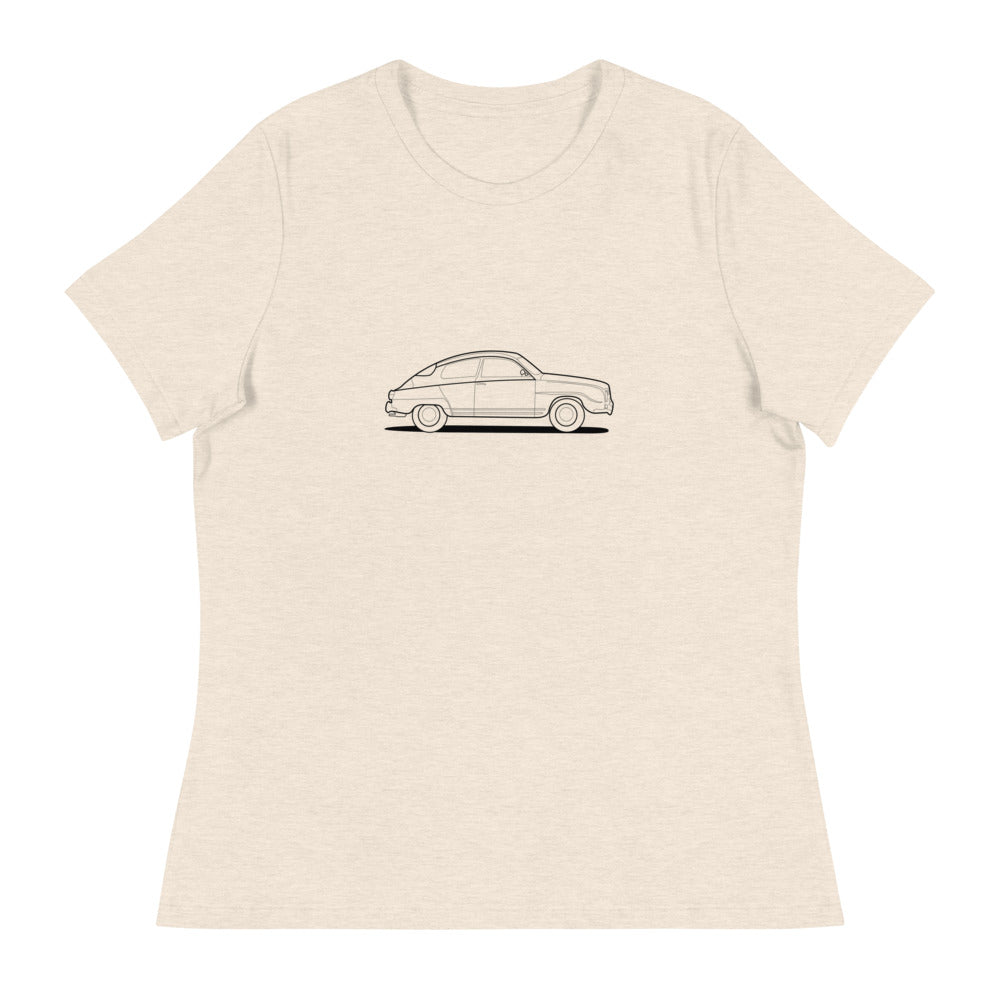 Saab 96 Monte Carlo Outline Women's Relaxed Beige T-Shirt