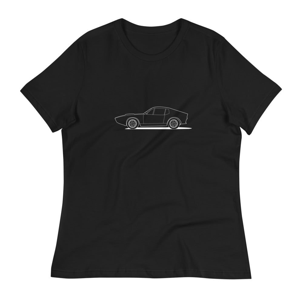 Saab Sonett Outline Women's Relaxed Black T-Shirt