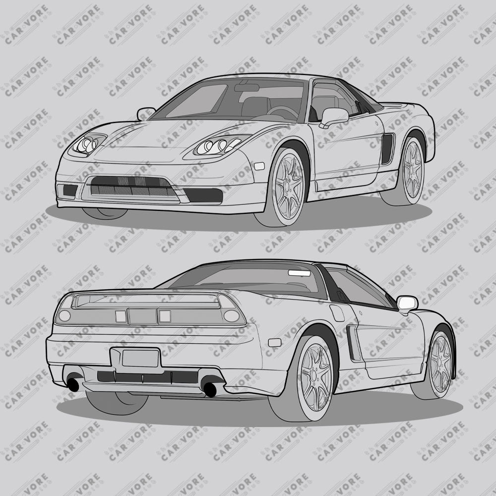 2005 Acura NSX-T NA1 NA2 Double Sided Unisex Sweatshirt (2 Colors Available)