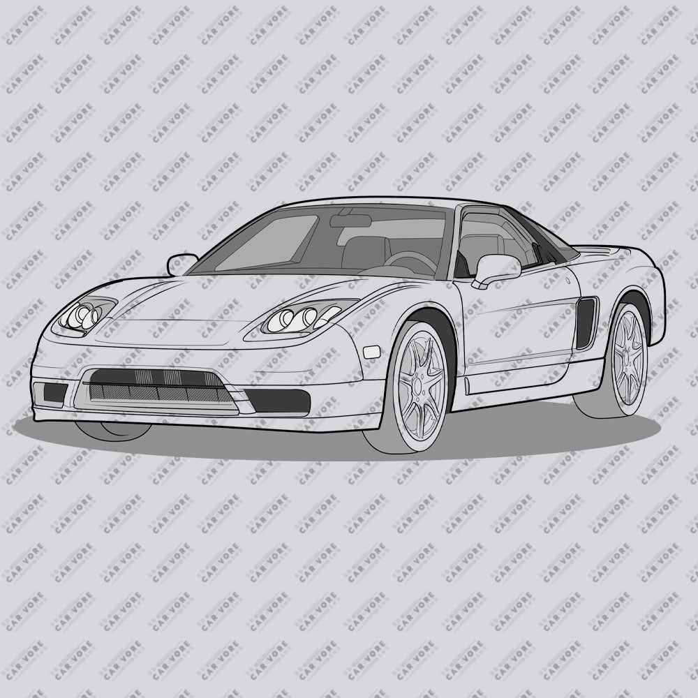 2005 Acura NSX-T NA1 NA2 Front Side Unisex T-Shirt (3 Colors Available)