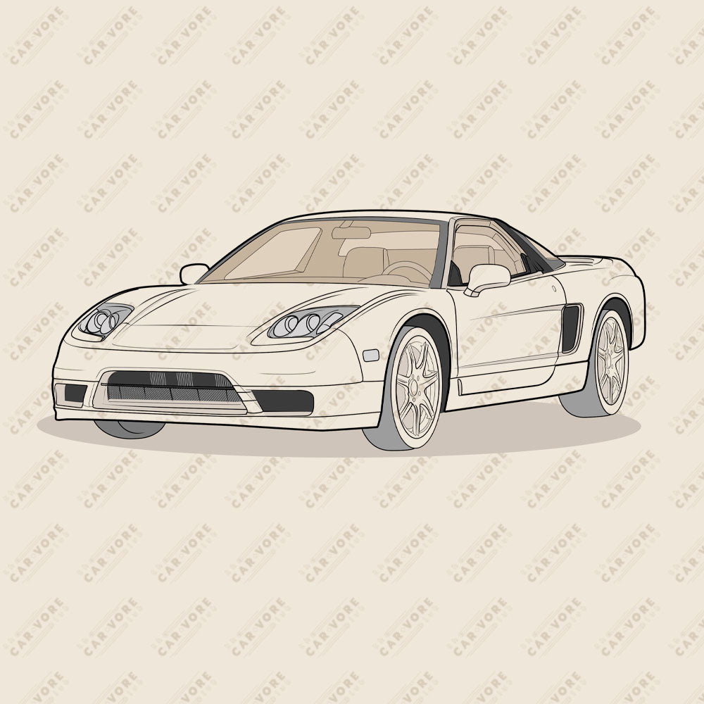 2005 Acura NSX-T NA1 NA2 Front Side Heather Dust Unisex T-Shirt