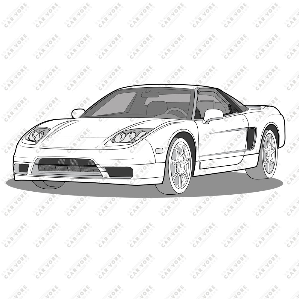 2005 Acura NSX-T NA1 NA2 Front Side Unisex T-Shirt (3 Colors Available)