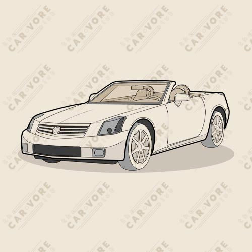 2006 XLR Front Side Heather Dust Unisex T-Shirt For Cadillac Enthusiasts