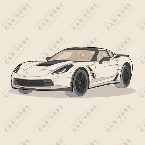 2019 Chevy Corvette Grand Sport Coupe Front Side Heather Dust Unisex T-Shirt