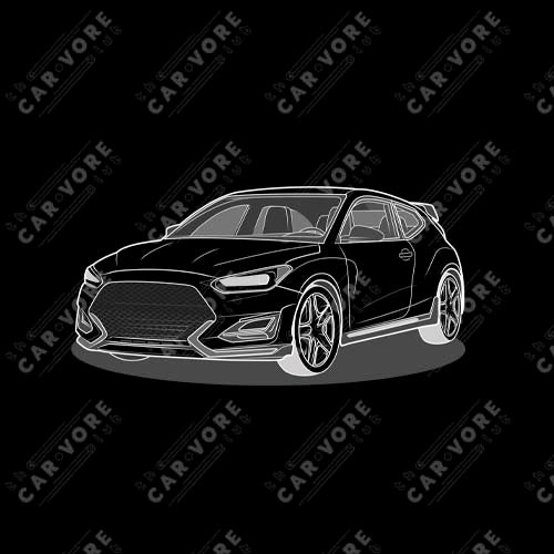 2021 Veloster N Front Side Unisex Sweatshirt For Hyundai Enthusiasts (2 Colors Available)