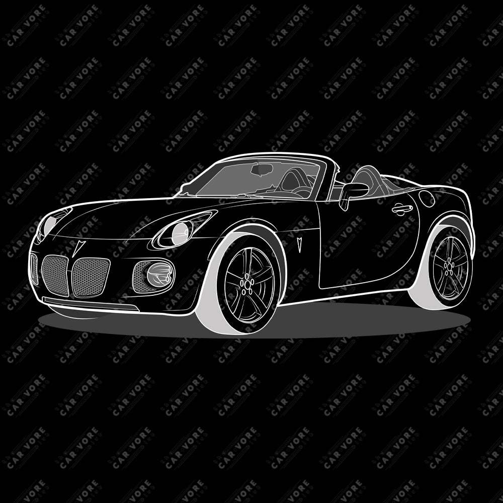 2008 Pontiac Solstice Convertible GXP Front Side Unisex T-Shirt (3 Colors Available)