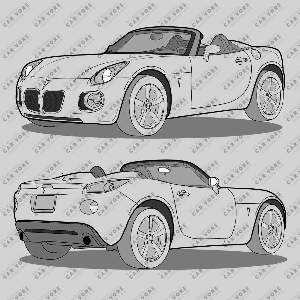 2008 Pontiac Solstice Convertible GXP Double Sided Unisex Sweatshirt (2 Colors Available)
