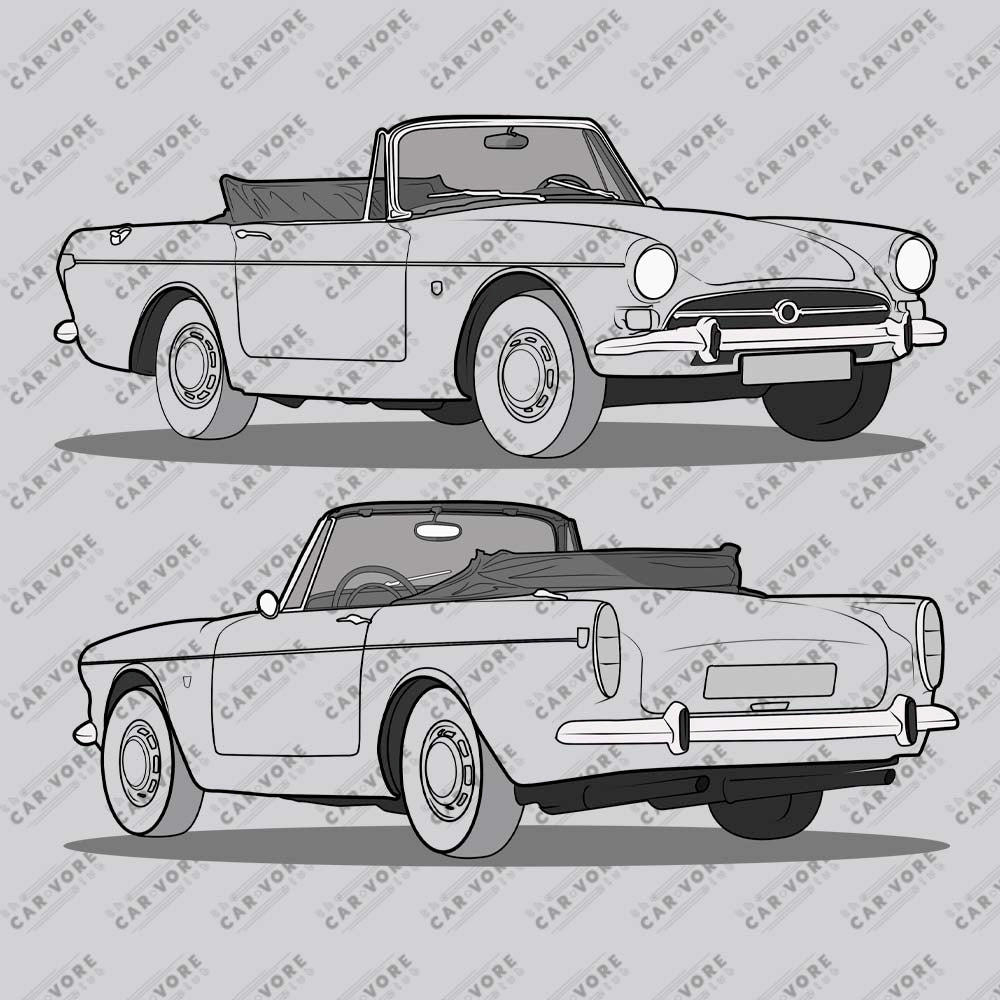 1964 Sunbeam Tiger Double Sided Unisex Sweatshirt (2 Colors Available)