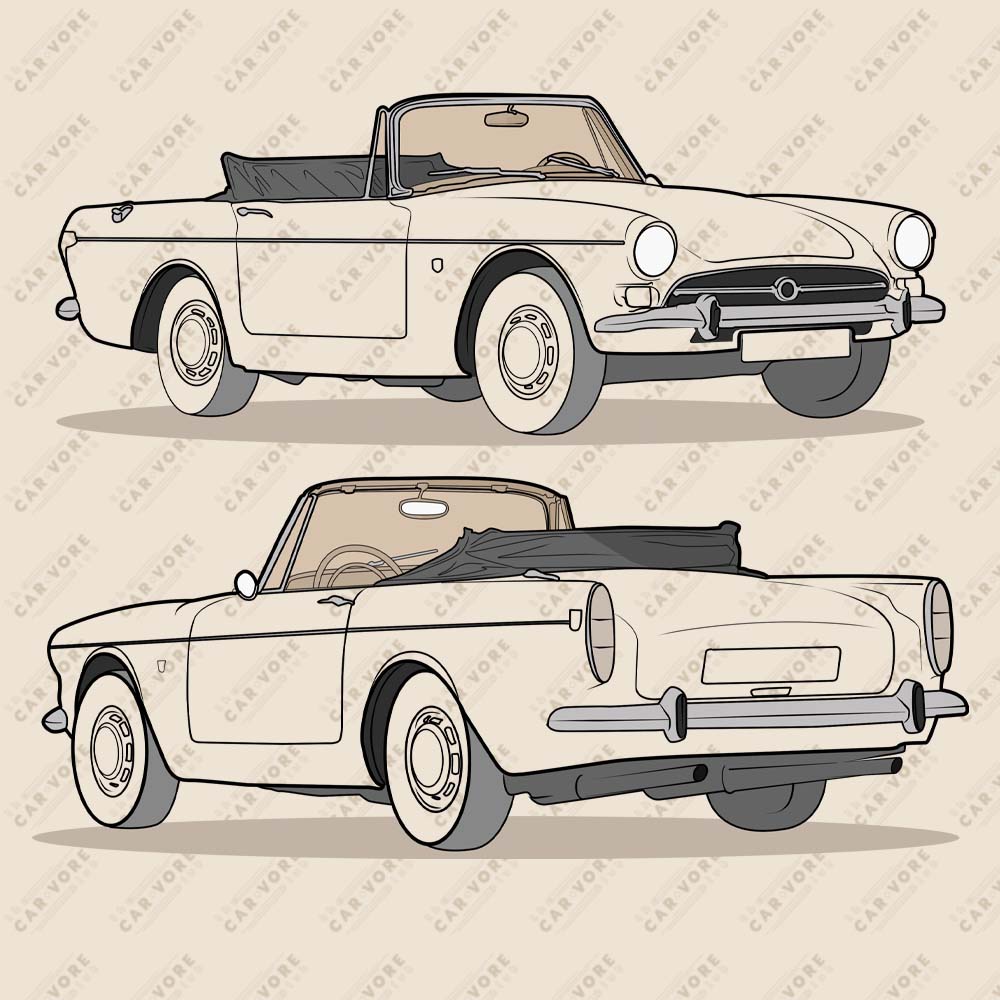 1964 Sunbeam Tiger Heather Dust Double Sided Unisex T-Shirt