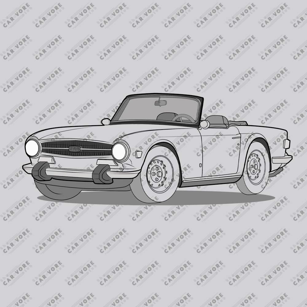 1974 Triumph TR6 Front Side Unisex Sweatshirt (2 Colors Available)