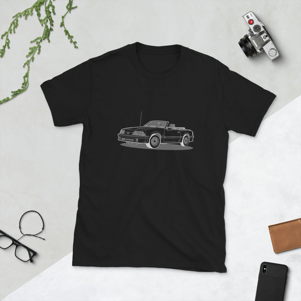 1989 Ford Mustang Convertible 5.0 Double Sided Unisex T-Shirt (3 Colors Available)