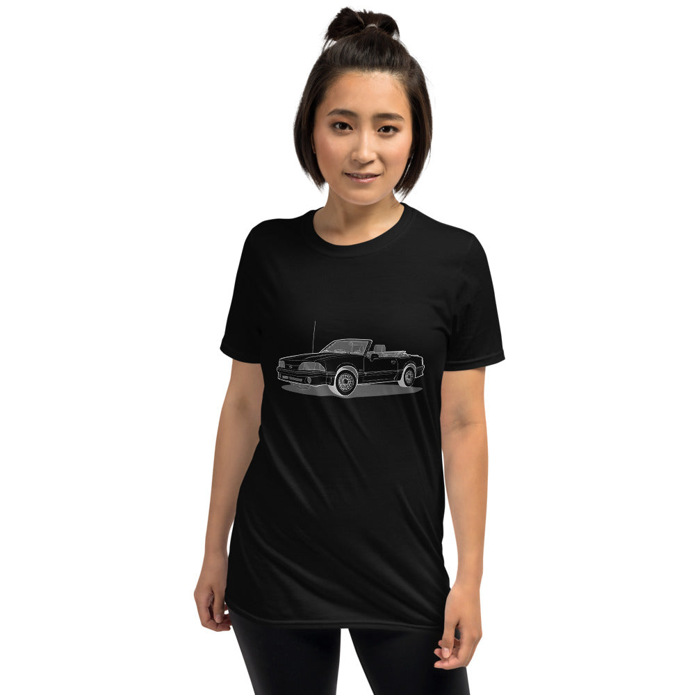1989 Ford Mustang Convertible 5.0 Double Sided Unisex T-Shirt (3 Colors Available)