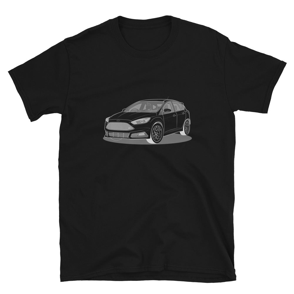 2017 Ford Focus ST Mk3 (Right-Hand Drive) Front Side Unisex T-Shirt (3 Colors Available)