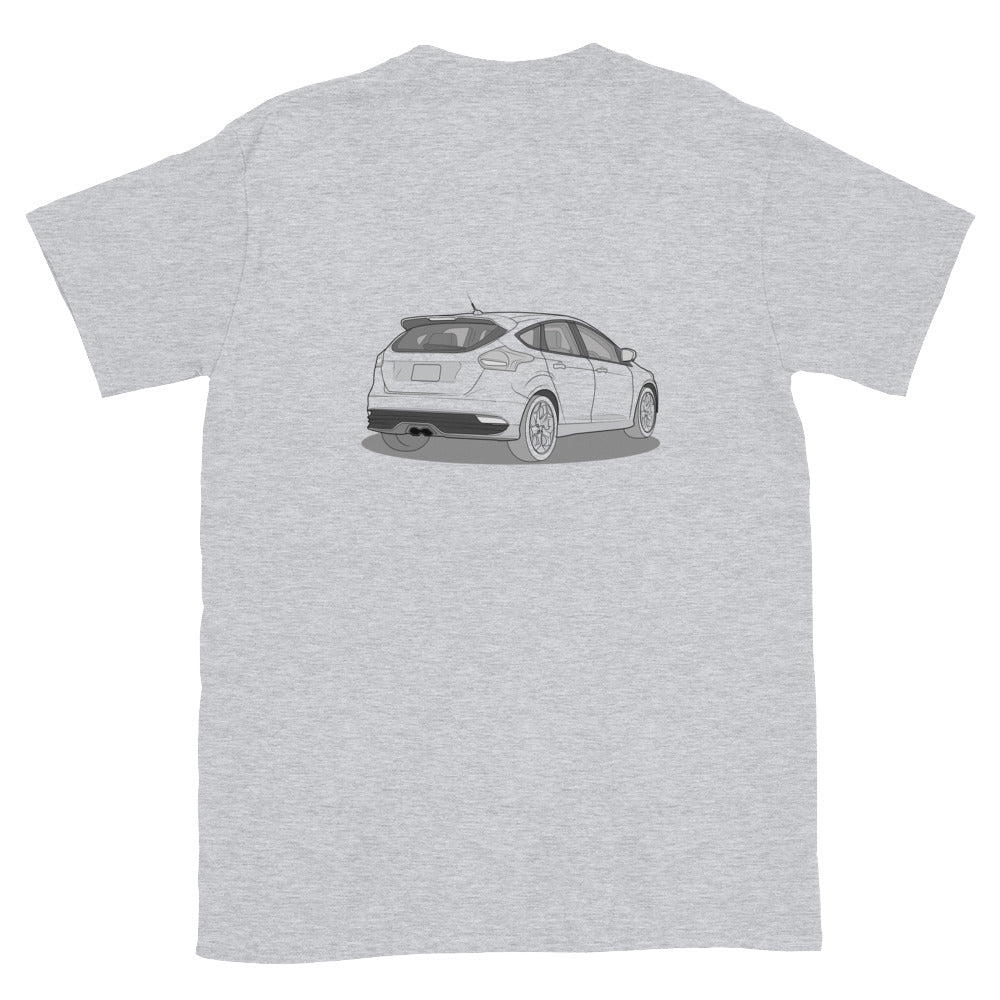 2017 Ford Focus ST Mk3 (Right-Hand Drive) Double Sided Unisex T-Shirt (3 Colors Available)
