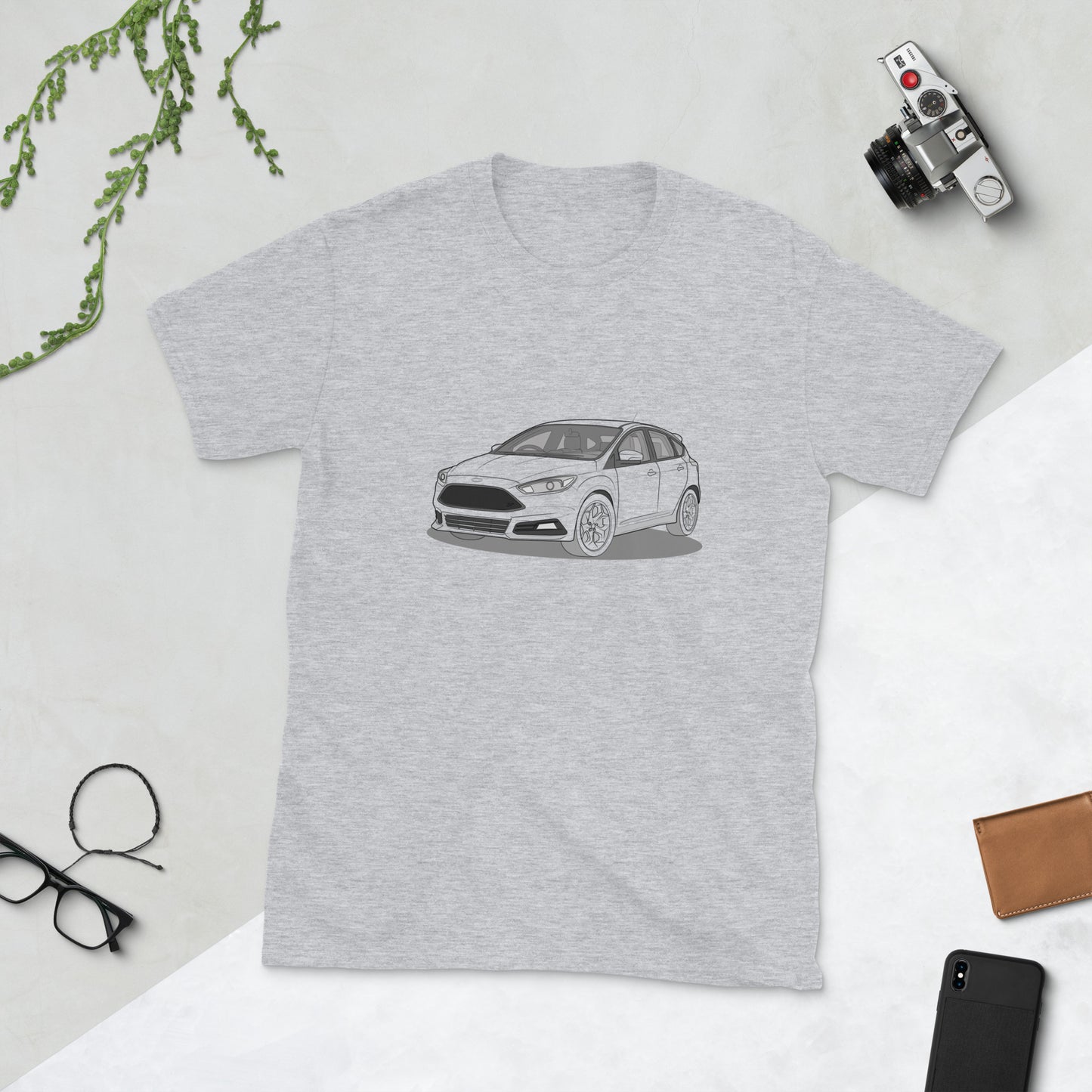 2017 Ford Focus ST Mk3 (Right-Hand Drive) Double Sided Unisex T-Shirt (3 Colors Available)