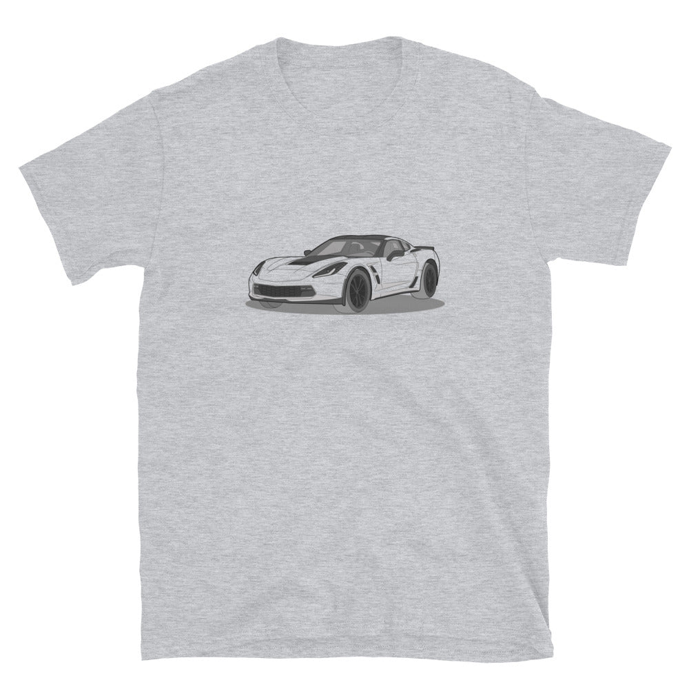 2019 Chevy Corvette Grand Sport Coupe Double Sided Unisex T-Shirt (3 Colors Available)