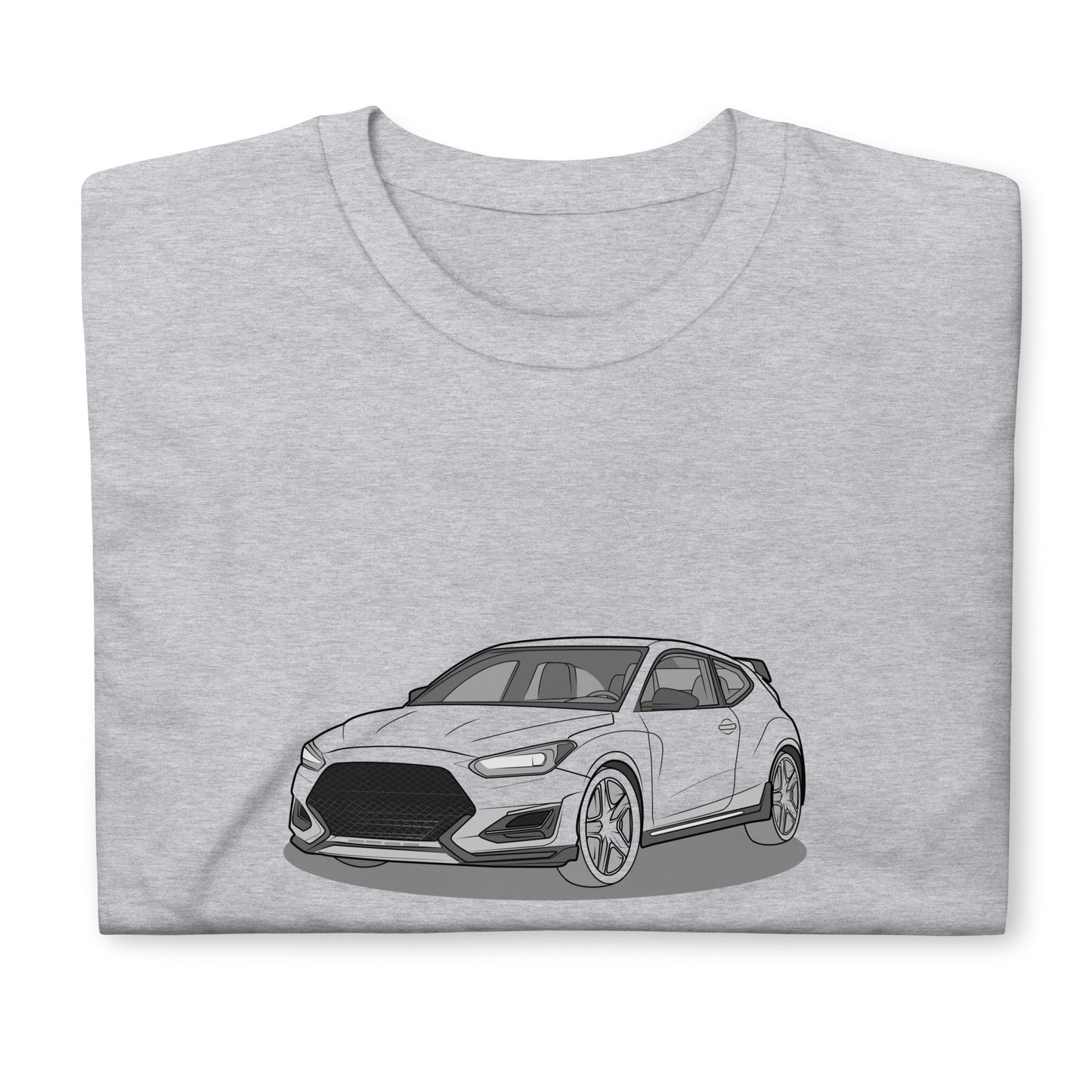 2021 Veloster N Front Side Front Side Unisex T-Shirt For Hyundai Enthusiasts (3 Colors Available)