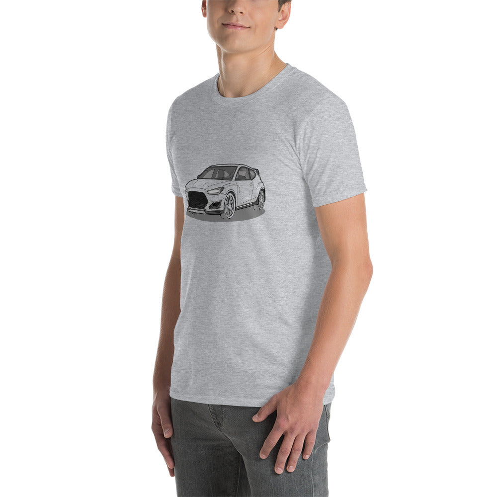 2021 Veloster N Front Side Front Side Unisex T-Shirt For Hyundai Enthusiasts (3 Colors Available)