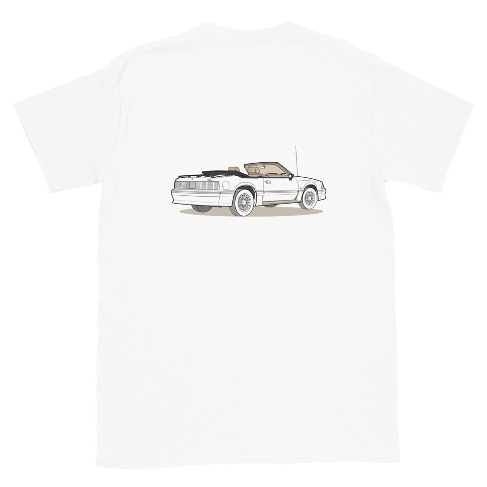 1989 Ford Mustang Convertible 5.0 Double Sided Unisex T-Shirt (3 Colors Available)