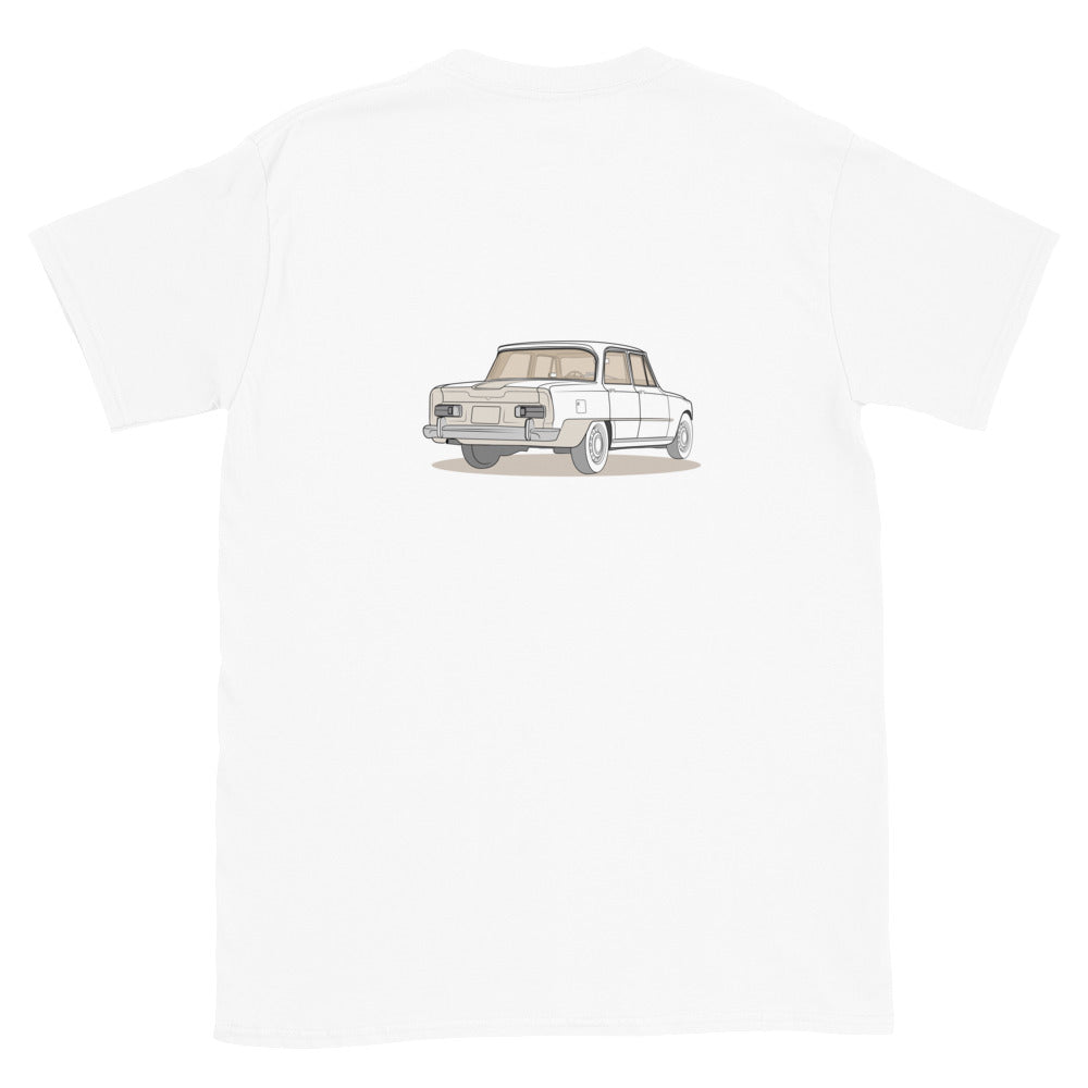 1967 Alfa Romeo Giulia Super Sedan Double Sided Unisex T-Shirt (3 Colors Available)