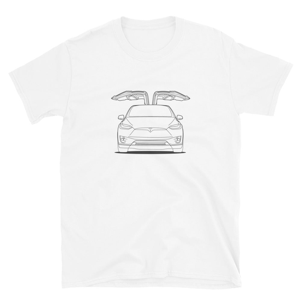 Tesla Model X Falcon Front Side Unisex T-Shirt (2 Colors Available)