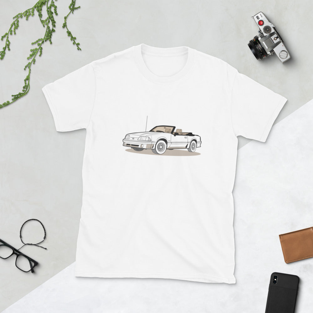 1989 Ford Mustang Convertible 5.0 Double Sided Unisex T-Shirt (3 Colors Available)