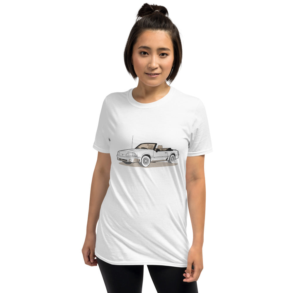 1989 Ford Mustang Convertible 5.0 Double Sided Unisex T-Shirt (3 Colors Available)