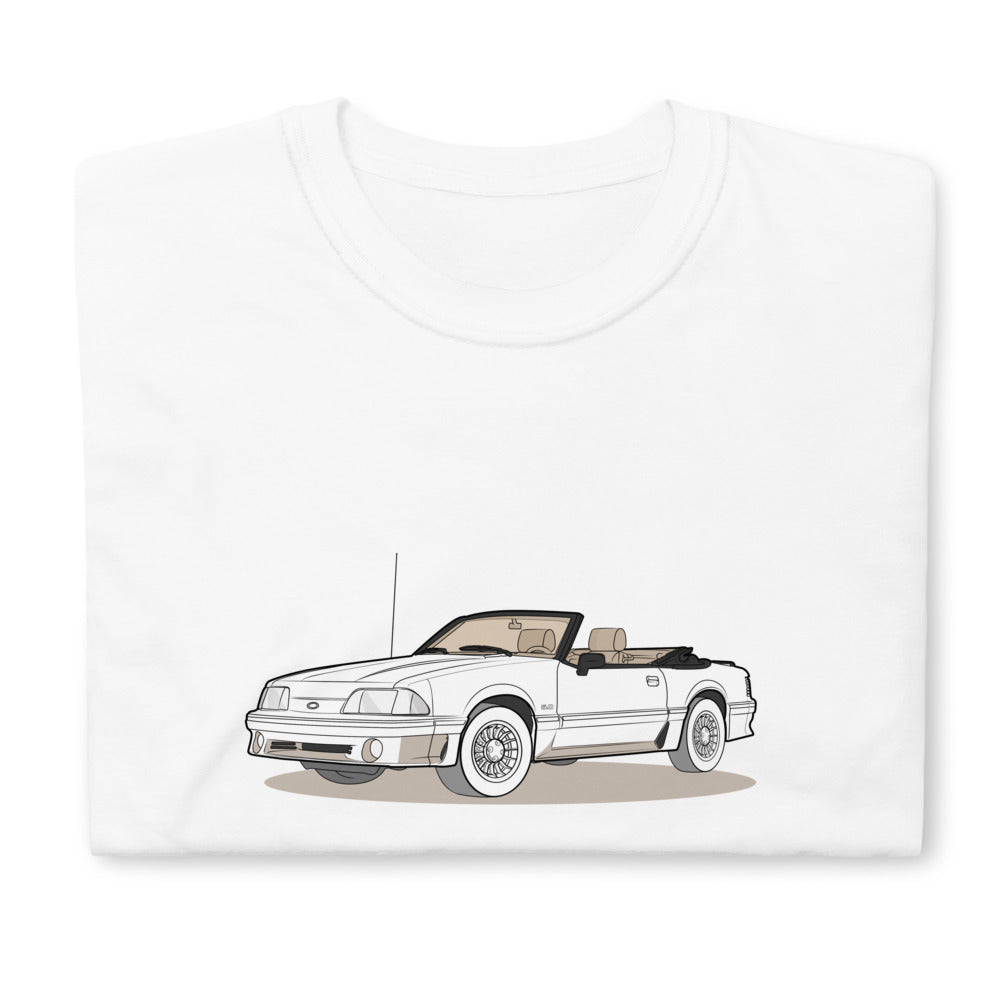 1989 Ford Mustang Convertible 5.0 Double Sided Unisex T-Shirt (3 Colors Available)
