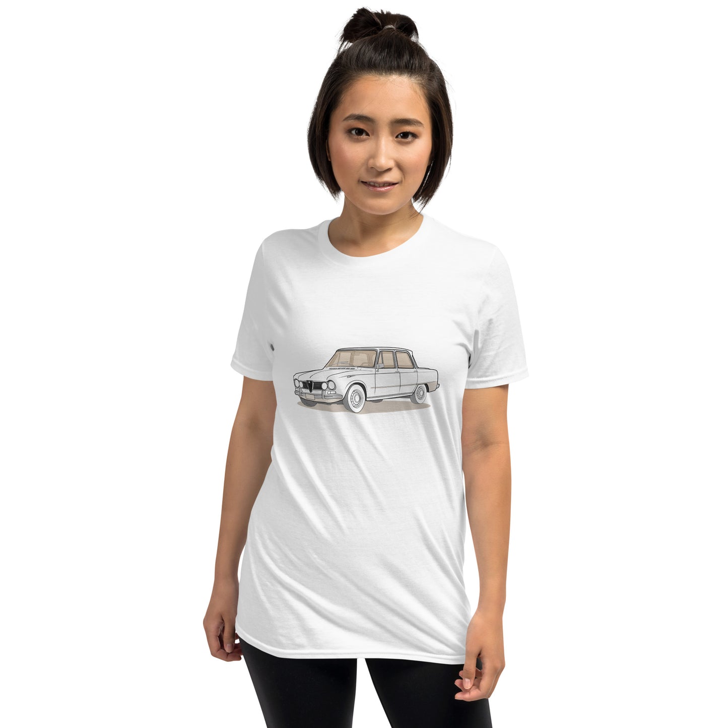 1967 Alfa Romeo Giulia Super Sedan Double Sided Unisex T-Shirt (3 Colors Available)