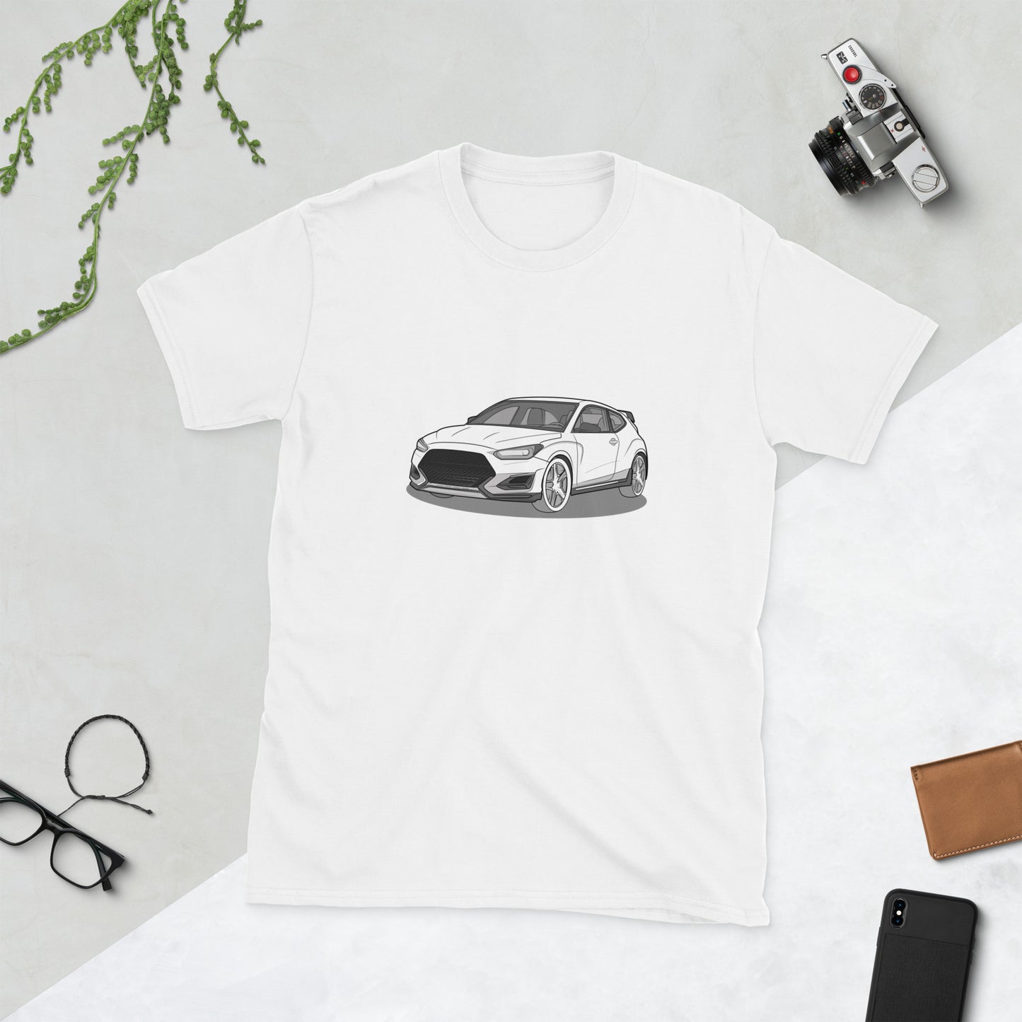 2021 Veloster N Front Side Front Side Unisex T-Shirt For Hyundai Enthusiasts (3 Colors Available)