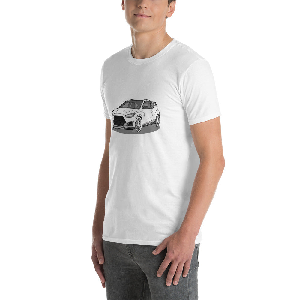 2021 Veloster N Front Side Front Side Unisex T-Shirt For Hyundai Enthusiasts (3 Colors Available)
