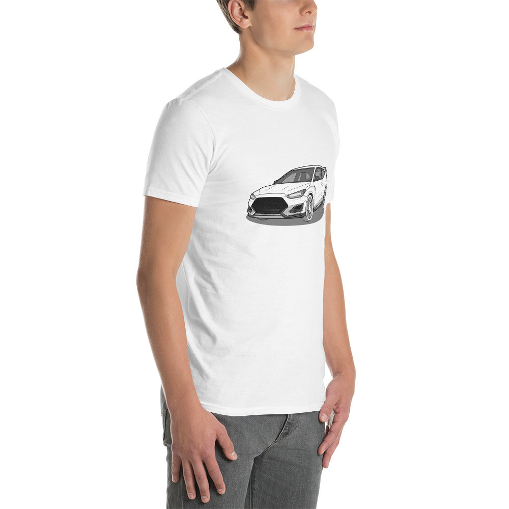 2021 Veloster N Front Side Front Side Unisex T-Shirt For Hyundai Enthusiasts (3 Colors Available)