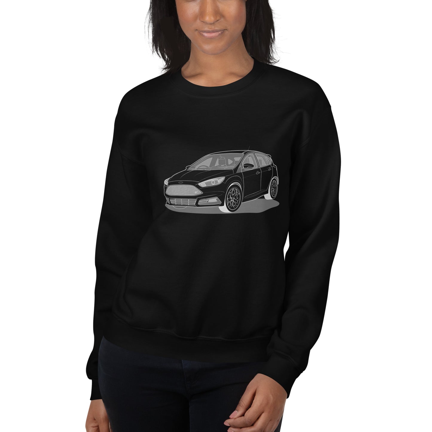 2017 Ford Focus ST Mk3 (Right-Hand Drive) Front Side Unisex Sweatshirt (2 Colors Available)