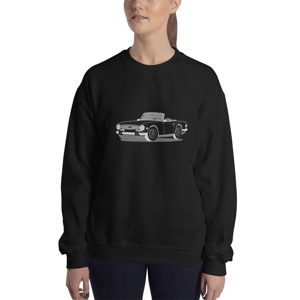 1974 Triumph TR6 Front Side Unisex Sweatshirt (2 Colors Available)